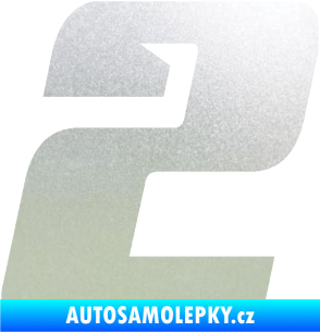 Samolepka Startovní číslo 2 typ 6 pískované sklo