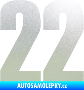 Samolepka Startovní číslo 22 typ 2         pískované sklo