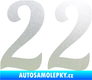 Samolepka Startovní číslo 22 typ 3 pískované sklo