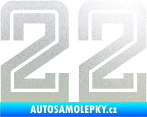 Samolepka Startovní číslo 22 typ 7 pískované sklo