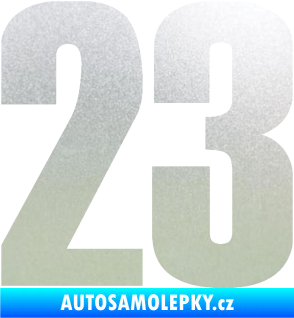Samolepka Startovní číslo 23 typ 2          pískované sklo