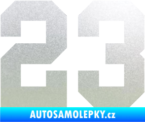 Samolepka Startovní číslo 23 pískované sklo