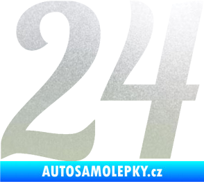 Samolepka Startovní číslo 24 typ 3 pískované sklo