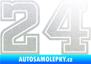 Samolepka Startovní číslo 24 typ 5 pískované sklo
