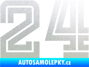 Samolepka Startovní číslo 24 typ 7 pískované sklo