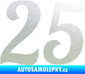 Samolepka Startovní číslo 25 typ 3 pískované sklo
