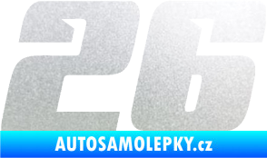 Samolepka Startovní číslo 26 typ 6 pískované sklo