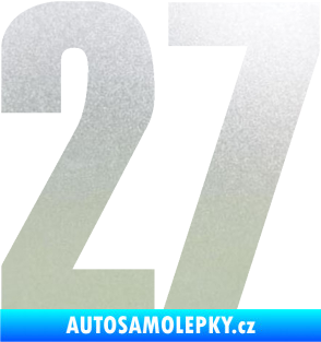Samolepka Startovní číslo 27 typ 2     pískované sklo