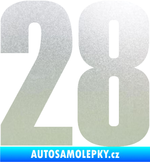 Samolepka Startovní číslo 28 typ 2    pískované sklo