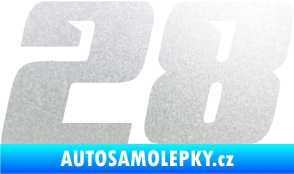 Samolepka Startovní číslo 28 typ 6 pískované sklo