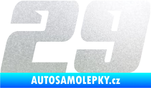 Samolepka Startovní číslo 29 typ 6 pískované sklo