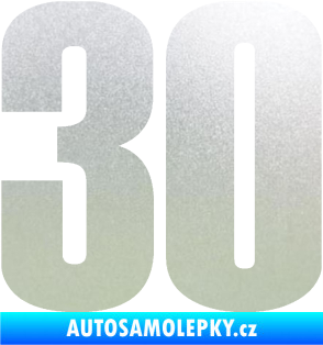Samolepka Startovní číslo 30 typ 2     pískované sklo