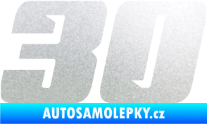 Samolepka Startovní číslo 30 typ 6 pískované sklo