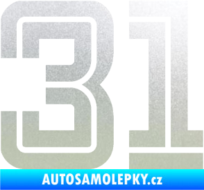 Samolepka Startovní číslo 31 typ 7 pískované sklo