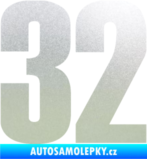 Samolepka Startovní číslo 32 typ 2     pískované sklo