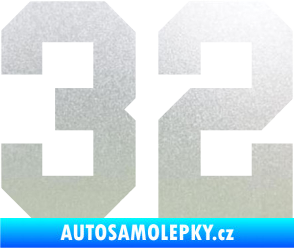 Samolepka Startovní číslo 32 pískované sklo