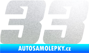 Samolepka Startovní číslo 33 typ 6 pískované sklo