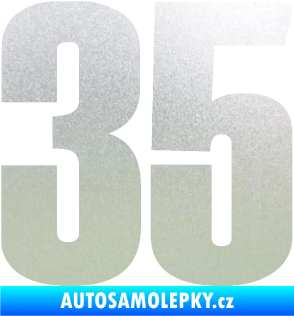 Samolepka Startovní číslo 35 typ 2  pískované sklo