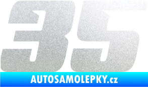 Samolepka Startovní číslo 35 typ 6 pískované sklo