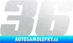 Samolepka Startovní číslo 36 typ 6 pískované sklo