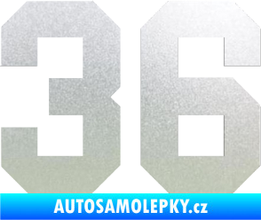 Samolepka Startovní číslo 36 pískované sklo