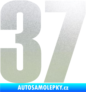 Samolepka Startovní číslo 37 typ 2    pískované sklo