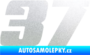 Samolepka Startovní číslo 37 typ 6 pískované sklo