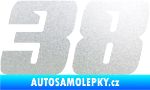 Samolepka Startovní číslo 38 typ 6 pískované sklo