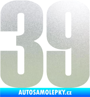 Samolepka Startovní číslo 39 typ 2      pískované sklo