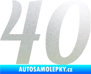 Samolepka Startovní číslo 40 typ 3 pískované sklo
