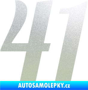 Samolepka Startovní číslo 41 typ 3 pískované sklo