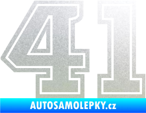 Samolepka Startovní číslo 41 typ 5 pískované sklo