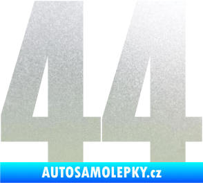 Samolepka Startovní číslo 44 typ 2     pískované sklo