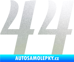 Samolepka Startovní číslo 44 typ 3 pískované sklo