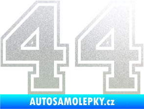 Samolepka Startovní číslo 44 typ 4 pískované sklo