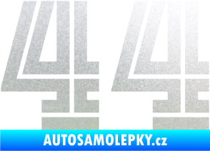 Samolepka Startovní číslo 44 typ 7 pískované sklo