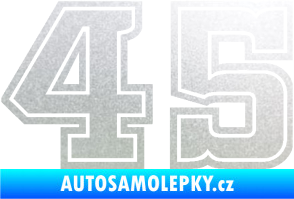 Samolepka Startovní číslo 45 typ 5 pískované sklo