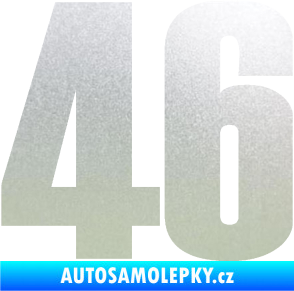 Samolepka Startovní číslo 46 typ 2       pískované sklo