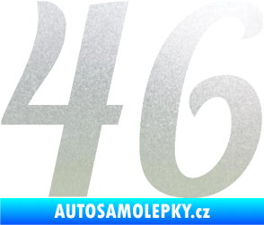 Samolepka Startovní číslo 46 typ 3 pískované sklo