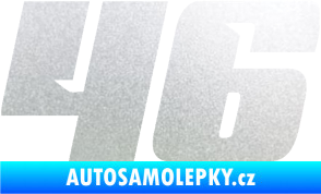 Samolepka Startovní číslo 46 typ 6 pískované sklo