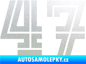 Samolepka Startovní číslo 47 typ 7 pískované sklo
