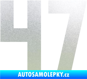 Samolepka Startovní číslo 47 pískované sklo