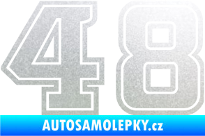 Samolepka Startovní číslo 48 typ 5 pískované sklo
