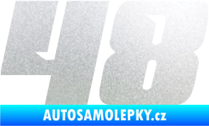 Samolepka Startovní číslo 48 typ 6 pískované sklo