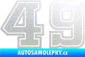 Samolepka Startovní číslo 49 typ 5 pískované sklo