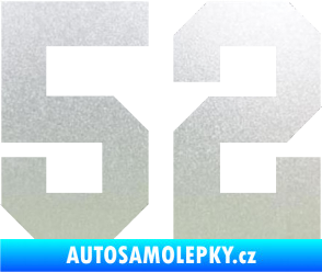 Samolepka Startovní číslo 52 pískované sklo