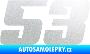 Samolepka Startovní číslo 53 typ 6 pískované sklo