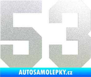 Samolepka Startovní číslo 53 pískované sklo