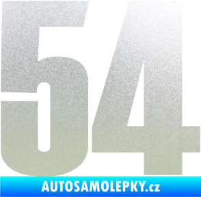 Samolepka Startovní číslo 54 typ 2   pískované sklo