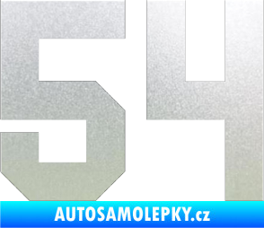 Samolepka Startovní číslo 54 pískované sklo